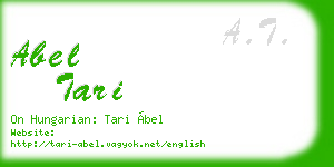 abel tari business card
